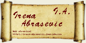Irena Abrašević vizit kartica